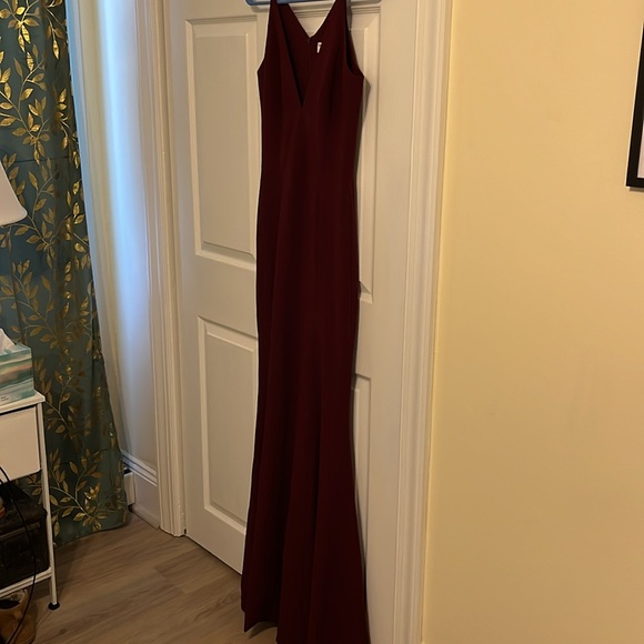 Maroon dress the population dress - Picture 3 of 5